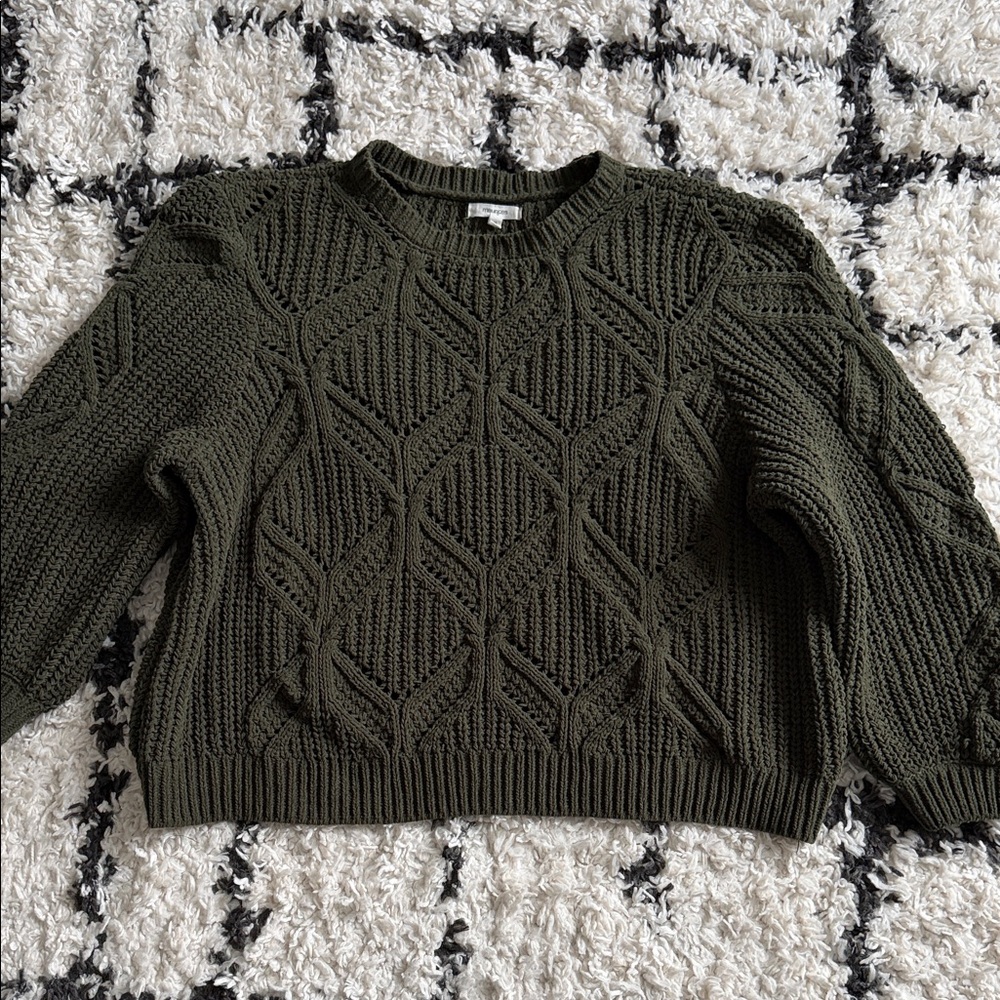 Maurices Dark Green Textured Women's Sweater